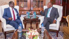 Raila Odinga and President Cyril Ramaphosa on January 16, 2025