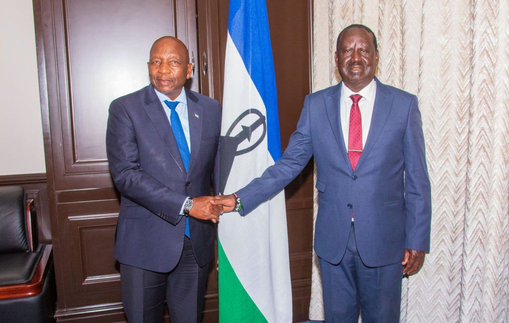 Raila Odinga and Prime Minister Sam Matekane of Lesotho