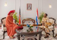 Queen of the Netherlands Maxima, and Kenya's First Lady Mama Rachel at State House, Nairobi in March 2025