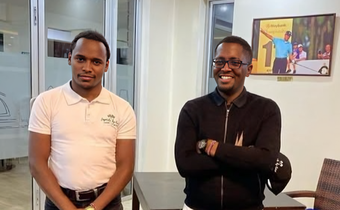 Businessman A past image of Khalif Kairo with his ex business partner Clement Kinuthia