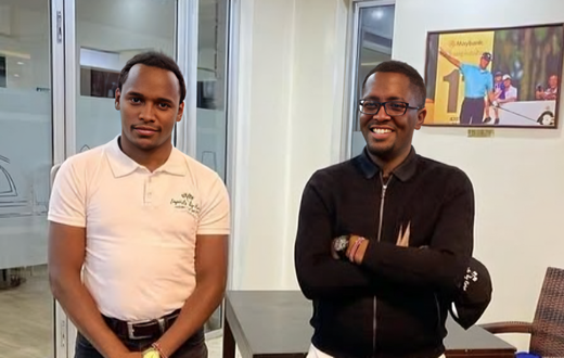 Businessman A past image of Khalif Kairo with his ex business partner Clement Kinuthia