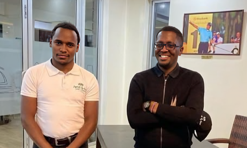 Businessman A past image of Khalif Kairo with his ex business partner Clement Kinuthia
