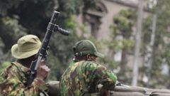 Police officers in Nairobi CBD during June 17, 2025 protests