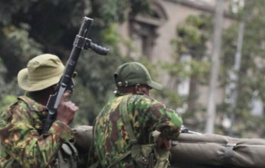 Police officers in Nairobi CBD during June 17, 2025 protests