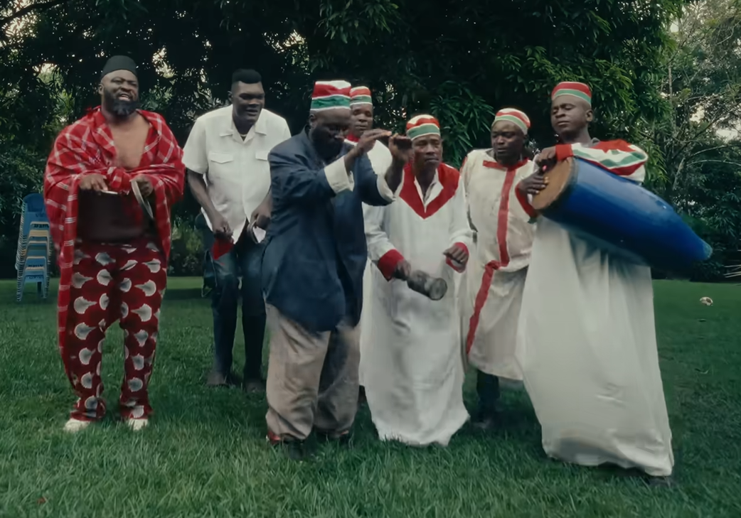 Bradley Marongo, second from left, in 'All my Enemies are Suffering'