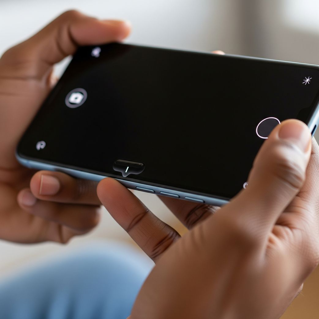 Pressing and holding the volume down button
