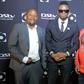 Diamond with his managers Mkubwa Fella and Sallam. Fella has asked him to collabo with archrival Alikiba.