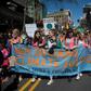 Protesters marched to Parliament during a climate strike protest march in Wellington