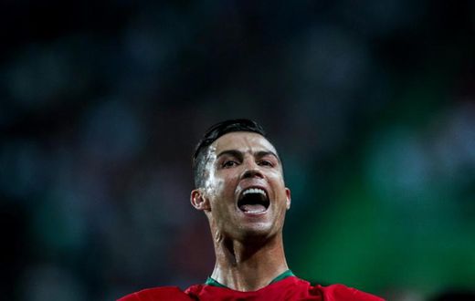 Cristiano Ronaldo celebrates after scoring on Friday