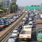 Vehicles stuck in traffic