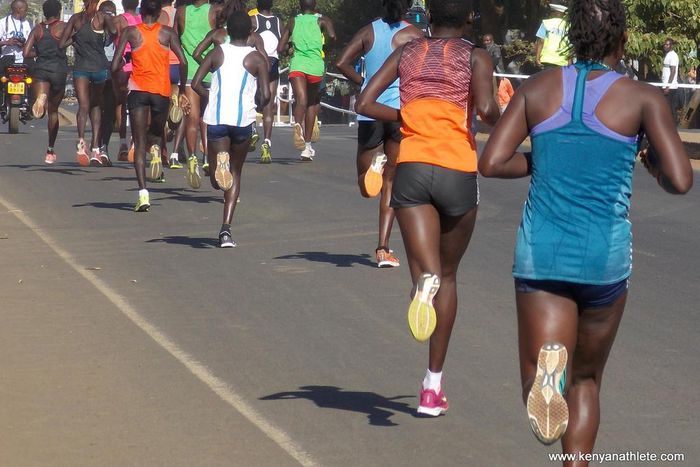 Female athletes during a past competition. Kenyan man Hillary Kiprotich who won 3 athletics medals competing as a woman Shieys Chepkosgei finally comes clean