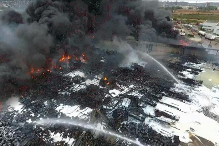 The huge blaze erupted on Thursday in a storage facility owned by Lubrizol, a manufacturer of industrial lubricants and fuel additives