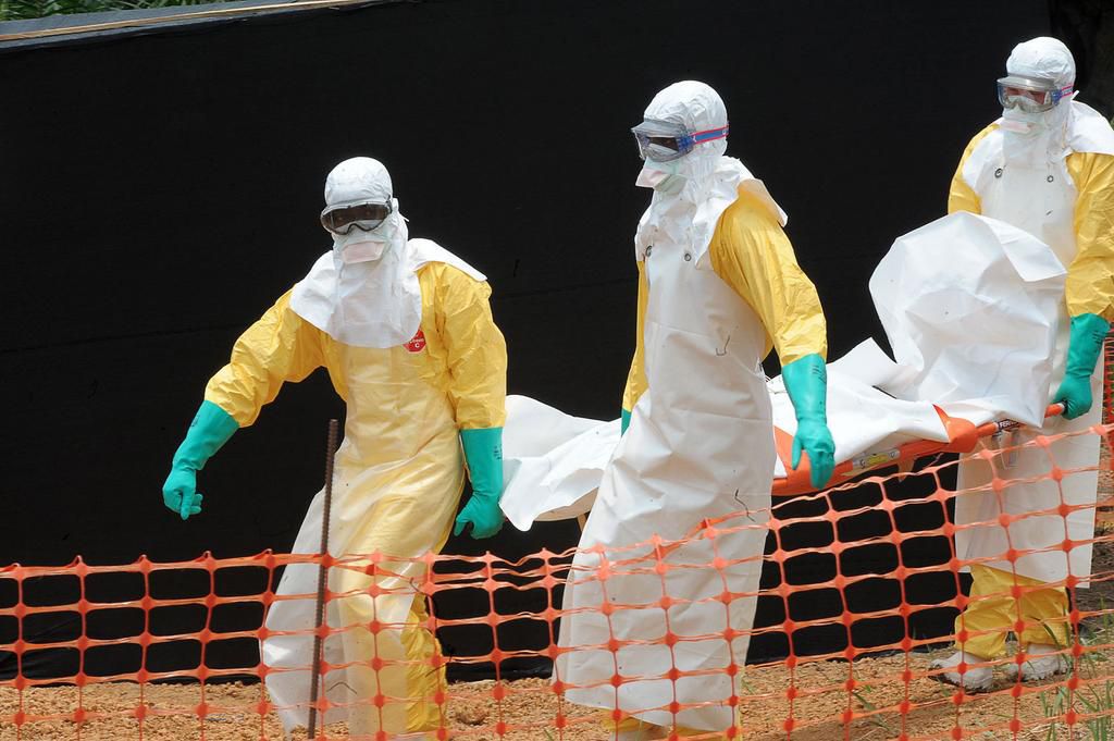 Doctors carrying a body