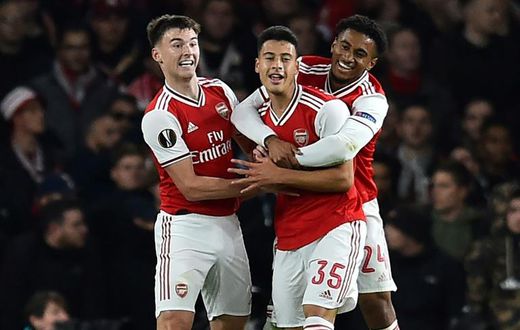 Gabriel Martinelli (C) has scored twice on each of his two starts for Arsenal