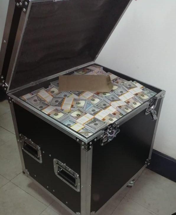 The fake money in US dollar bills that was discovered at the Barclays Bank, Queensway branch