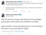 DP Ruto's staff killed in grissly road accident