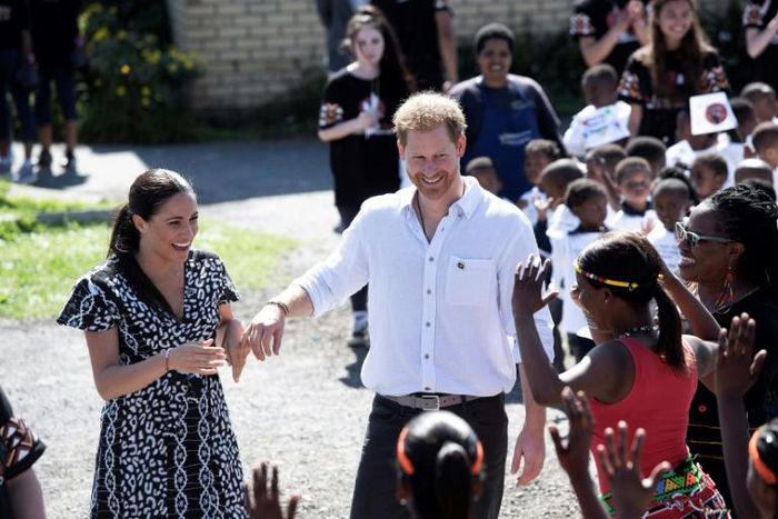 The Duke and Duchess of Sussex met members of the Justice Desk, a rights group in Cape Town's Nyanga township