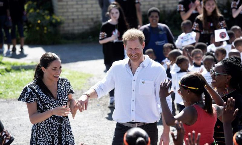 The Duke and Duchess of Sussex met members of the Justice Desk, a rights group in Cape Town's Nyanga township