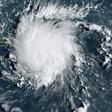 This satellite image obtained from NOAA/RAMMB, shows Tropical Storm Dorian as it approaches Puerto Rico in the Caribbean at 11:40 UTC on August 28, 2019