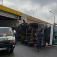 Stampede, chaos as beer truck overturns at Roysambu along Thika Superhighway