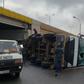 Stampede, chaos as beer truck overturns at Roysambu along Thika Superhighway