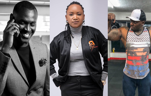 King Kaka, Fena Gitu and Khaligraph Jones. Hilarious reactions as Kenyan musicians receive Sh2500 from MCSK