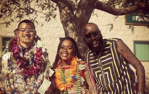 Shaffie Weru with his Daughter Milan. Shaffie Weru flies to US to celebrate daughter’s graduation