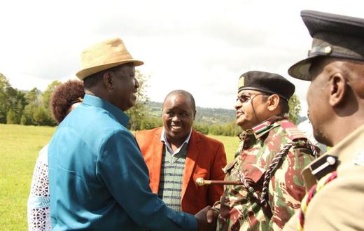 Raila makes maiden grand entry into DP Ruto’s home turf since last elections [Photos]