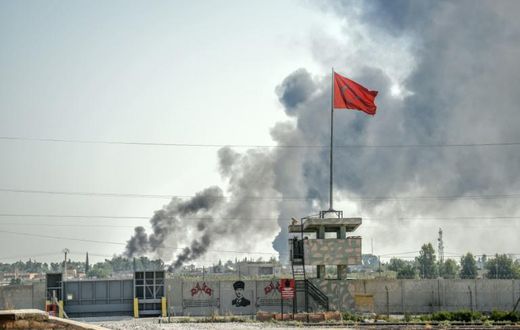 The Kurdish-controlled but mainly Arab border town of Tal Abyad is one of the areas that have taken the brunt of the Turkish offensive into northeastern Syria, now in its third day