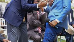 President Uhuru Kenyatta with Jalang'o at a past event. Comedian Jalang'o has  revealed that he will be running for Lang'ata Parliamentary seat