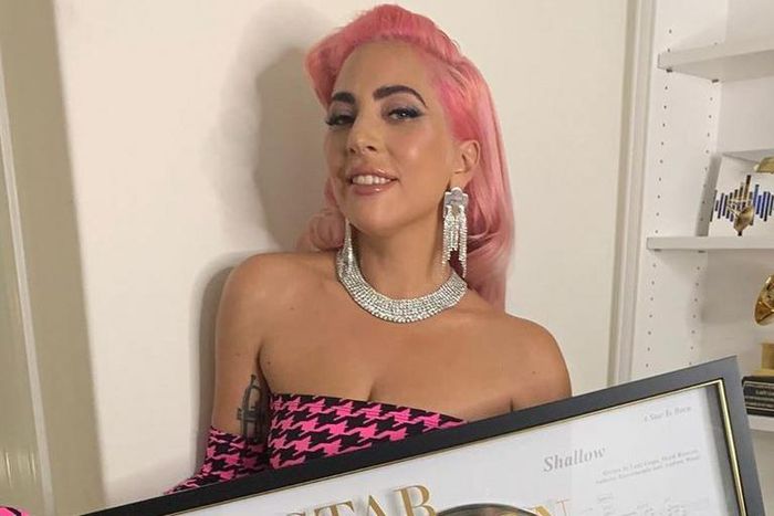 Lady Gaga Puts Her Grammys On An IKEA Shelf