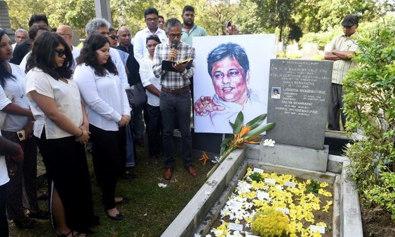 Wickrematunge was stabbed to death by members of a military intelligence unit in January 2009