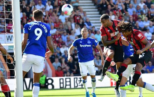 Callum wilson (second right) scored twice for Bournemouth against Everton