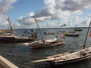 Boats at the Lamu Island.