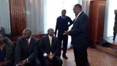Former Nairobi Governor Evans Kidero consoles Treasury CS Henry Rotich