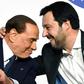 Italy's deputy PM Matteo Salvini and ex-leader Silvio Berlusconi, pictured last years, have both promoted their love of animals