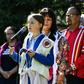 Swedish climate activist Greta Thunberg, with indiginous leaders, ahead of a 'climate strike' march in Montreal, Canada