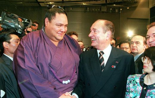 Chirac's love of sumo extended back decades and he helped bring the sport to Paris several times