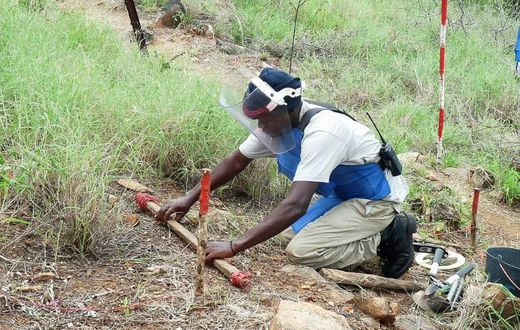 Angola is littered with mines from its 27-year civil war -- clearing the threat is slow and dangerous work