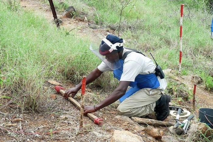 Angola is littered with mines from its 27-year civil war -- clearing the threat is slow and dangerous work