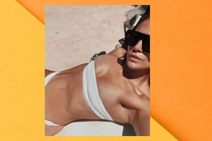A-Rod Posted A Bikini Pic of J.Lo, And Holy Abs
