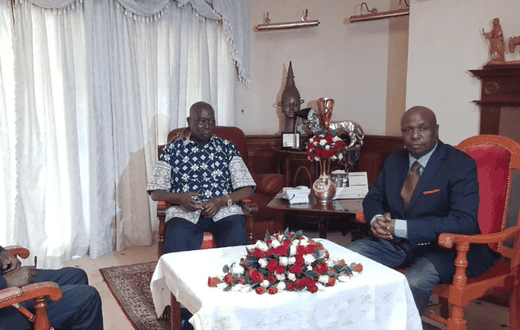 File image of President Salva Kiir with Senator Gideon Moi and Mzee Moi in May when the South Sudan President visited mzee Moi in Kabarak