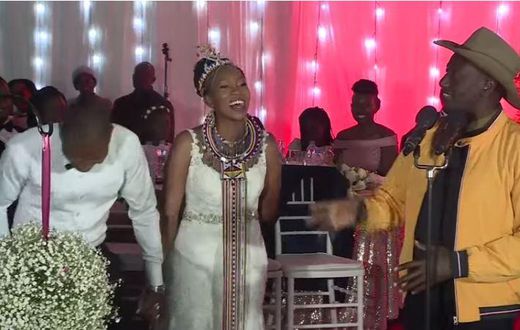 DP Ruto speaking at the wedding