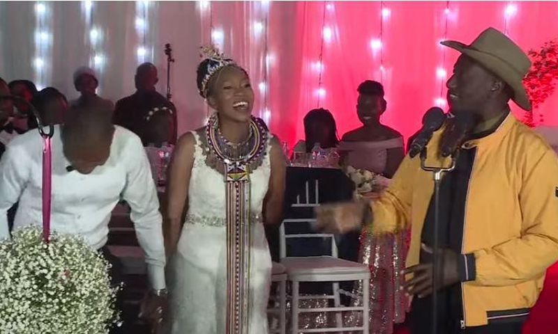 DP Ruto speaking at the wedding