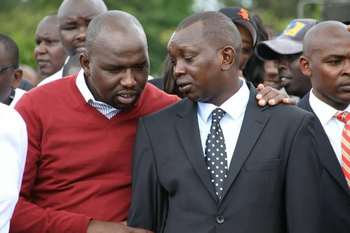 File image of Kapseret MP Oscar Sudi with Kipchumba Murkomen