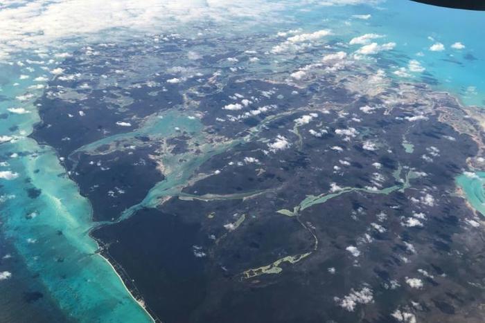 Prime Minister Hubert Minnis of the Bahamas, pictured in an aerial view, said residents of his nation who refuse to flee the path of Hurricane Dorian "place themselves in very great danger"