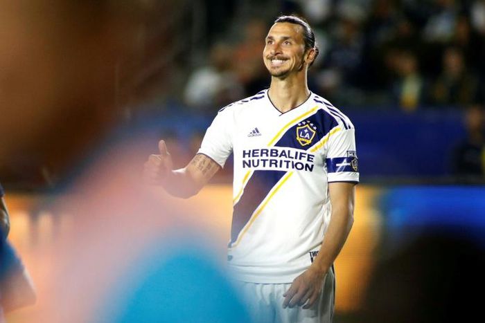 Laughing all the way to the bank: Zlatan Ibrahimovic is the highest-paid player in Major League Soccer