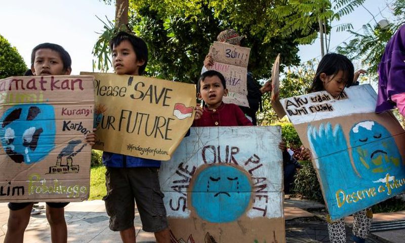 Children from Asia to Europe skipped school and took to the streets for the climate protest