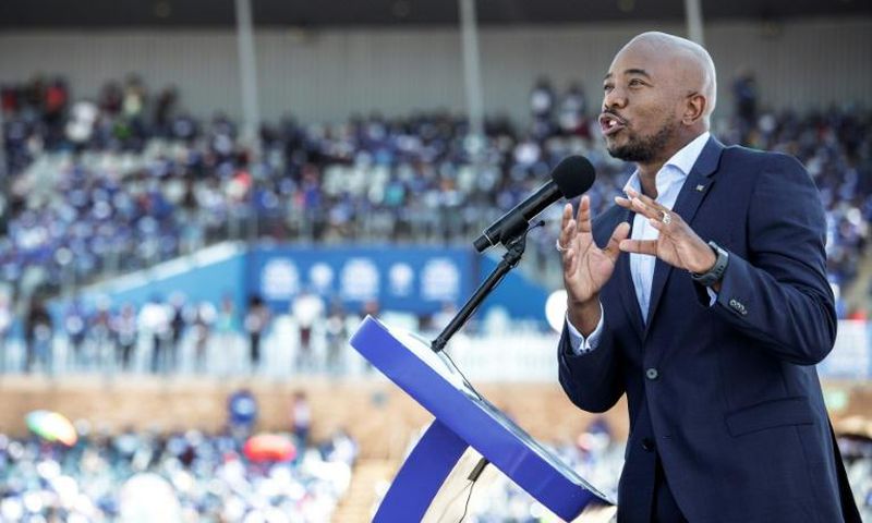 Mmusi Maimane, the leader of South Africa's main opposition party, the Democratic Alliance, tells supporters next week's general election is a chance to bring change after 25 years of disappointing ANC rule