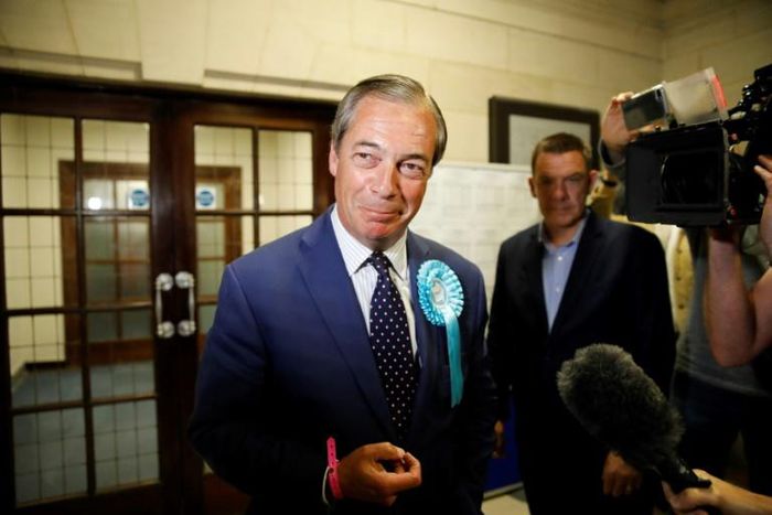 Farage predicted a "big win" Sunday for his Brexit Party in European Parliament elections